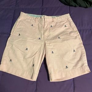 Polo By Ralph Lauren Pink with Bones Shorts